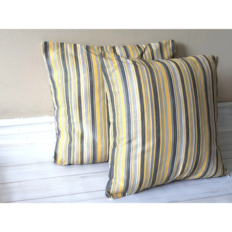 Throw Pillow Covers, Outdoor Striped Pillow Cover, Outdoor Patio Pillows