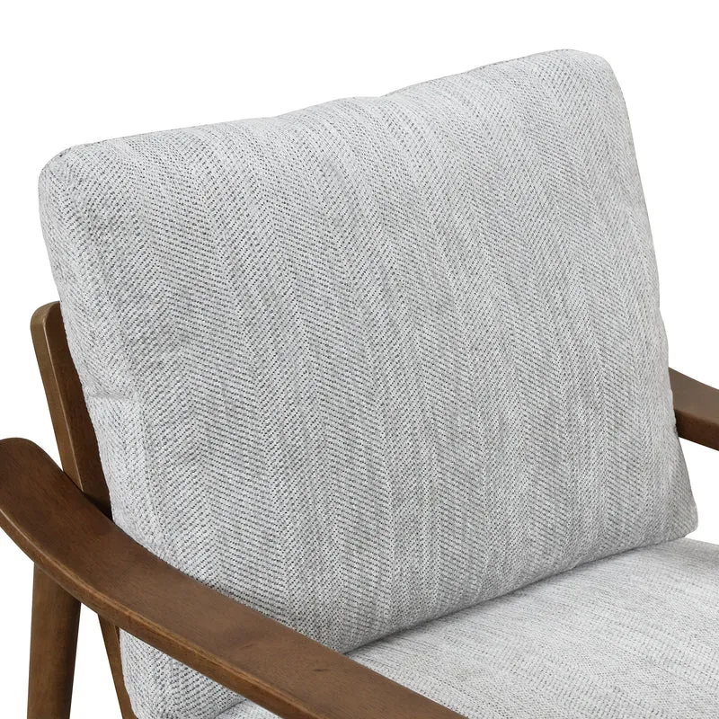 Mid Century Modern Chair with Solid Wood Frame; Arm Chair with Vertical Slatted Back