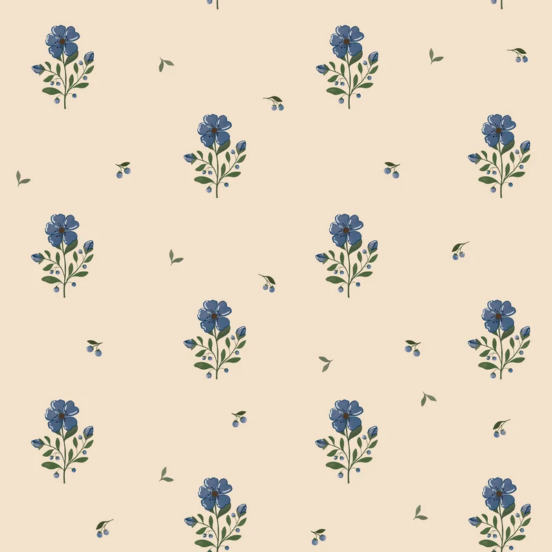 Dekornik Tapete Dreamy Vintage Blumen Streifen 50 x 280
