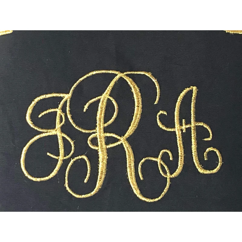 Black Gold Square Monogrammed Pillows, Monogram Gift Idea