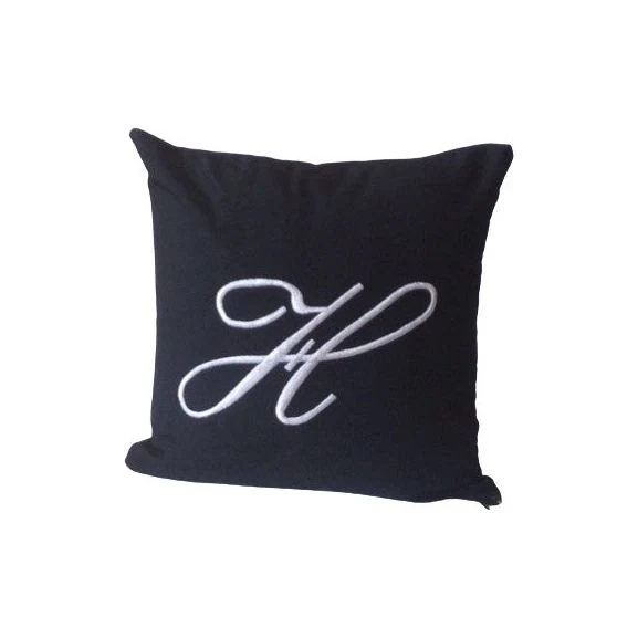 Black Patio Letter Outdoor pillows