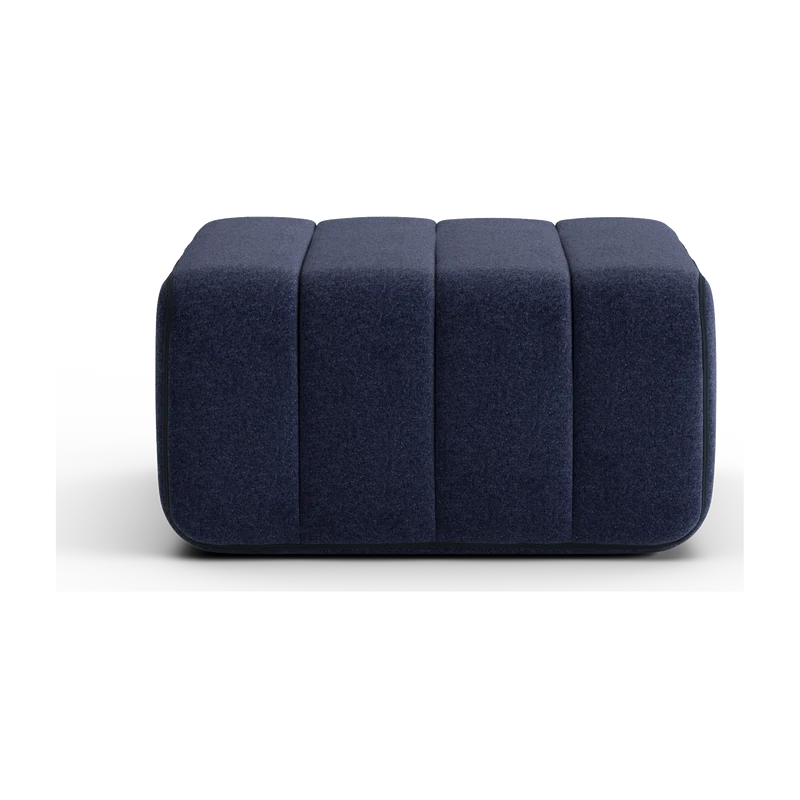 Module en tissu velours Barcelone bleu nuit 68x68x34cm Curt - Ambivalenz