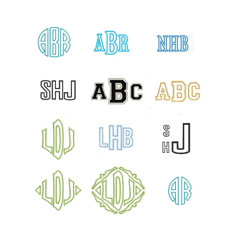 Applique Monogram, Navy Blue 20x20 Monogrammed Pillows