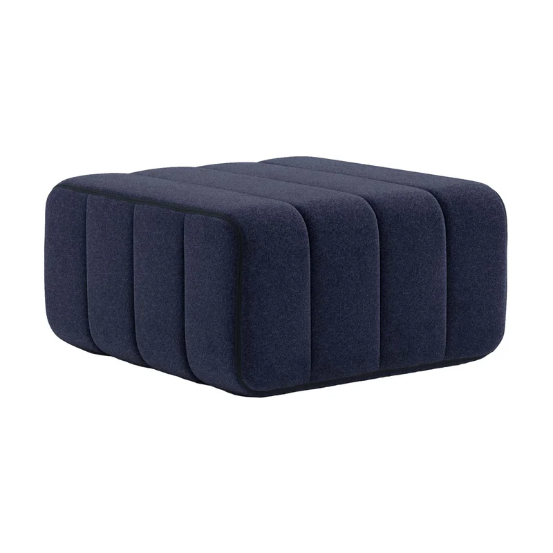 Module en tissu Jet bleu foncé 68x68x34cm Curt - Ambivalenz