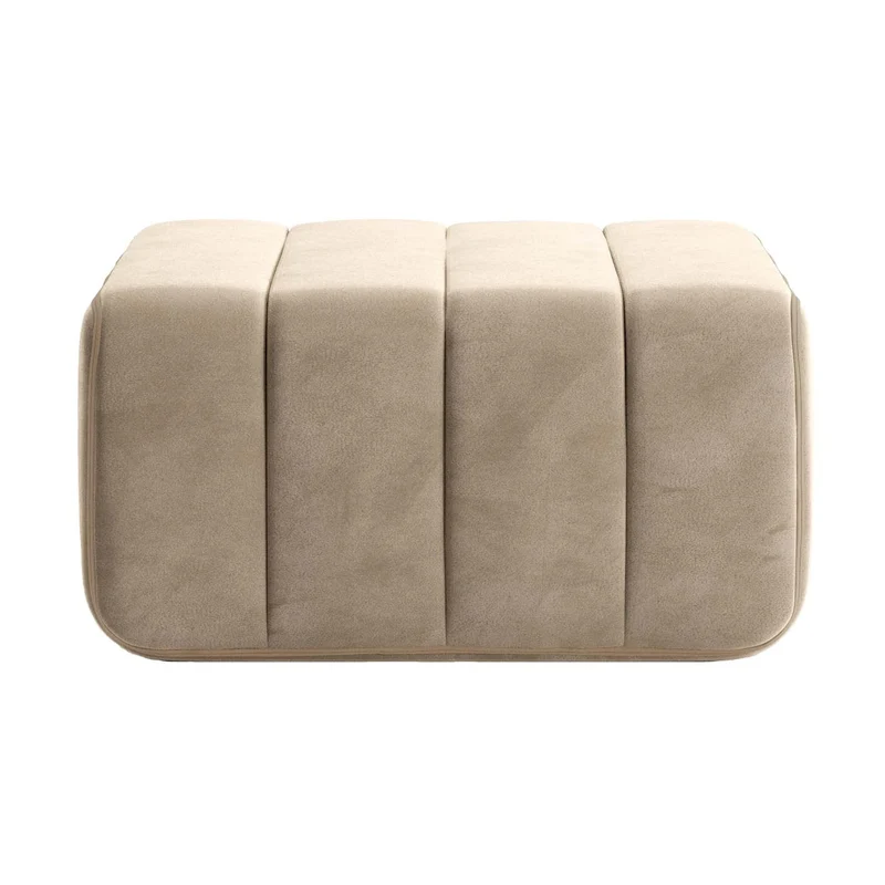 Module en tissu velours Barcelone gris 68x68x34cm Curt - Ambivalenz