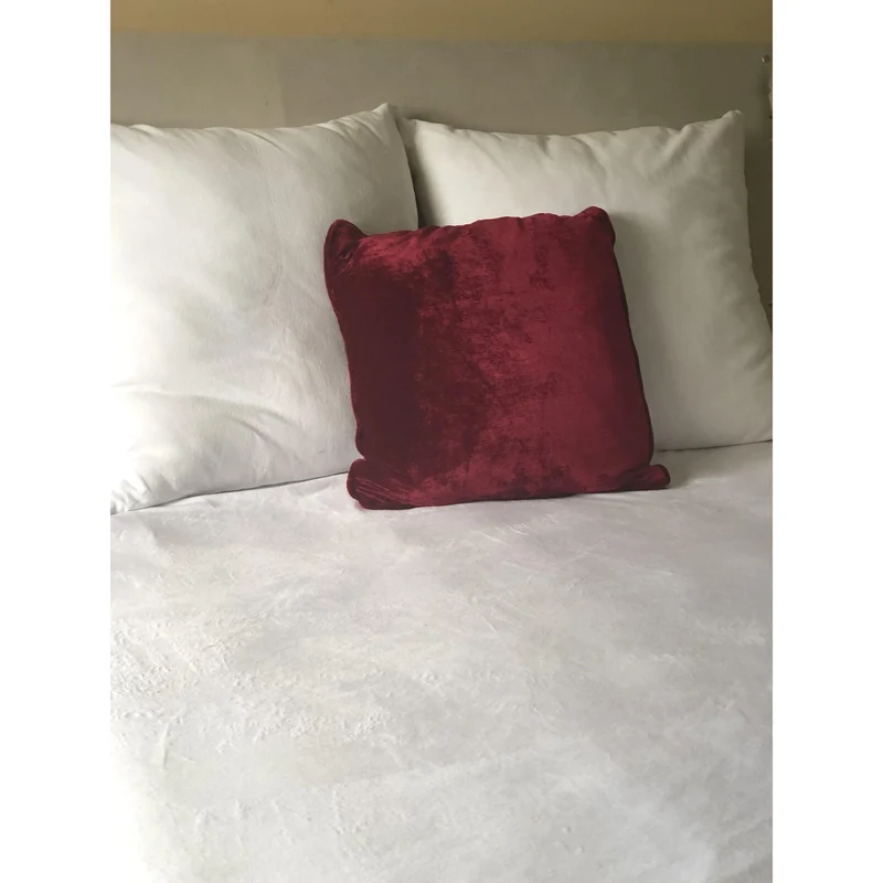 Maroon Velvet Pillows, Velvet sofa pillows, Velvet bed pillows with Insert