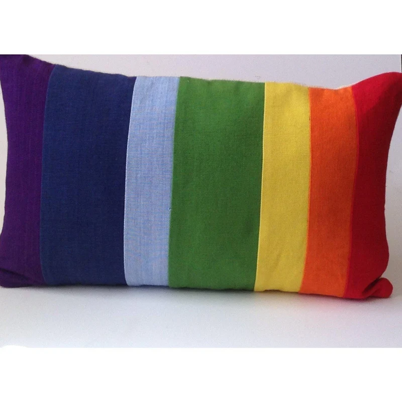 Rainbow Pillow Cover, Nursery Color Block Pillow Cover
