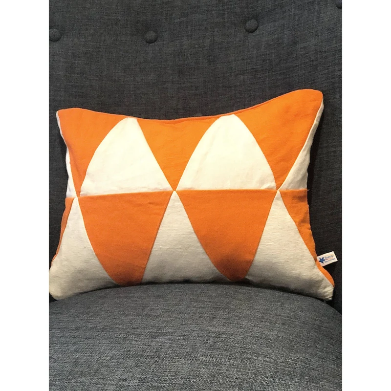 Upcycle Orange Decor, Orange Lumbar Throw pillows