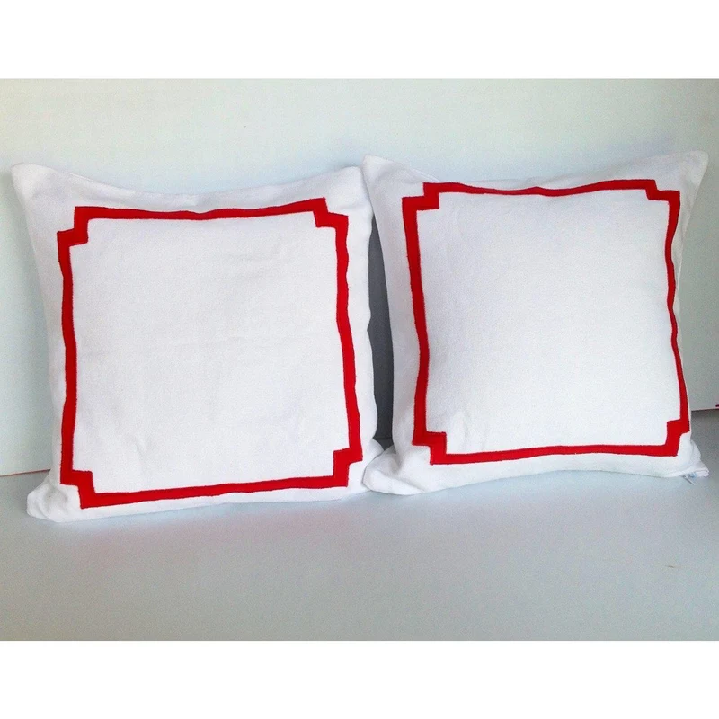 Trim Pillows, Trim Euro Shams, Border Pillow Covers, Unique Gift for her,Bedroom decor, Pillows with borders,