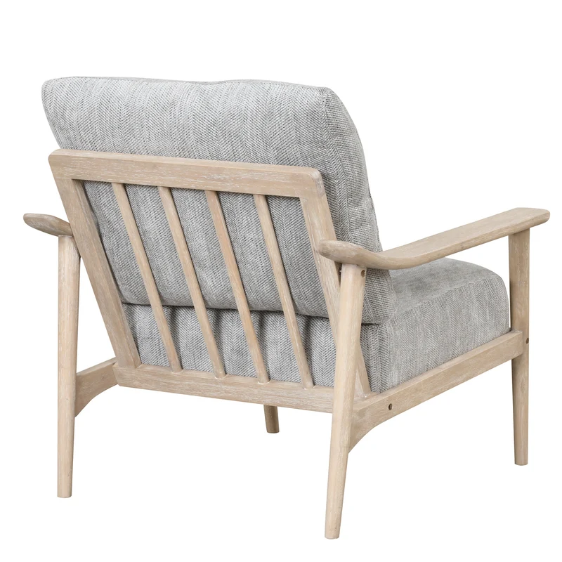 Mid Century Modern Arm Chair with Solid Wood Frame