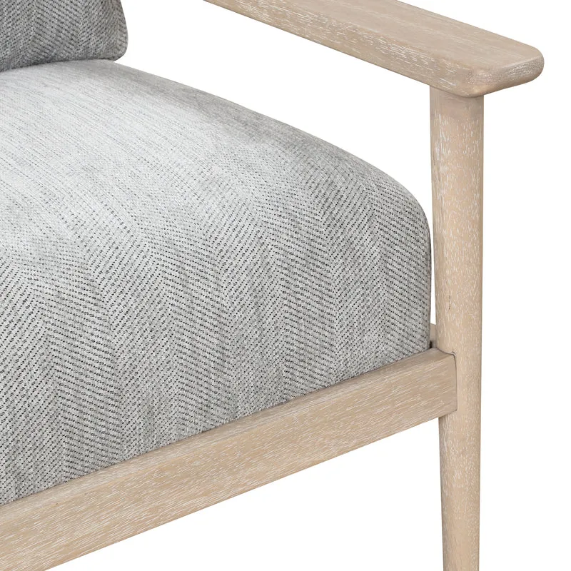 Mid Century Modern Arm Chair with Solid Wood Frame