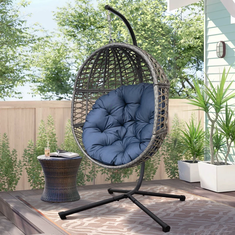 Wicker Hanging Swing Chair; Rattan Hanging Egg Chair