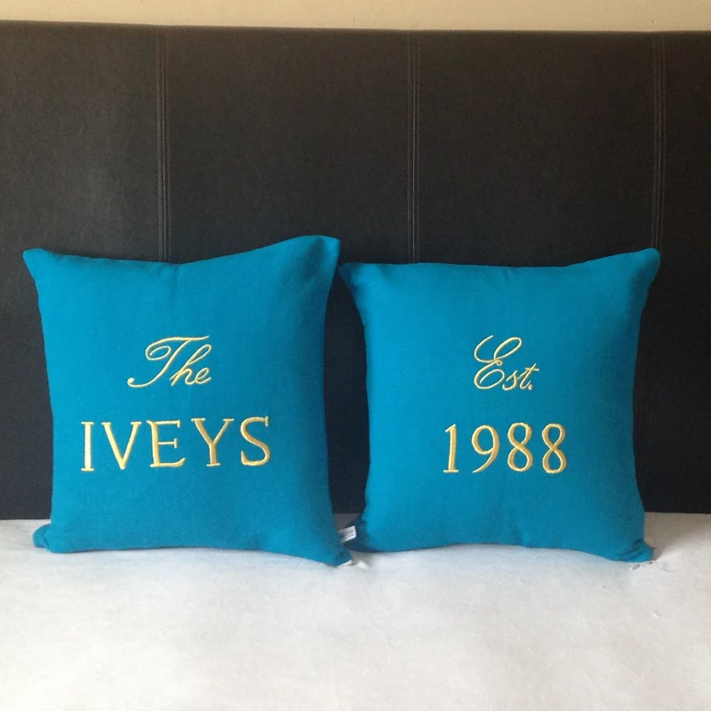 Wedding Monogram Pillow covers, Word throw pillows, Wedding Gifts