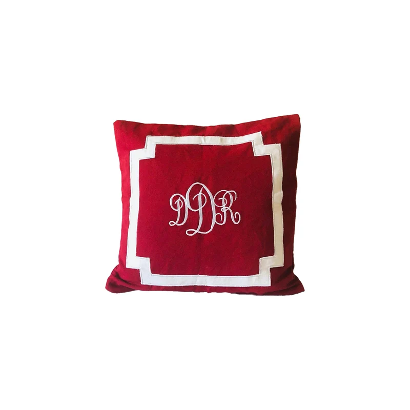 Monogrammed Square Throw Pillows, Unique Sofa Pillows
