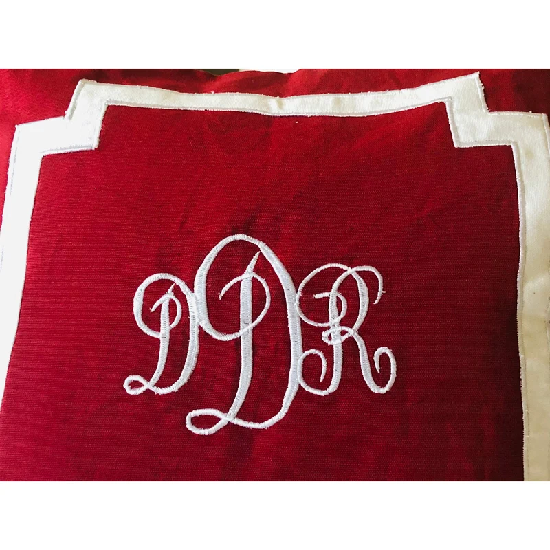 Monogrammed Square Throw Pillows, Unique Sofa Pillows