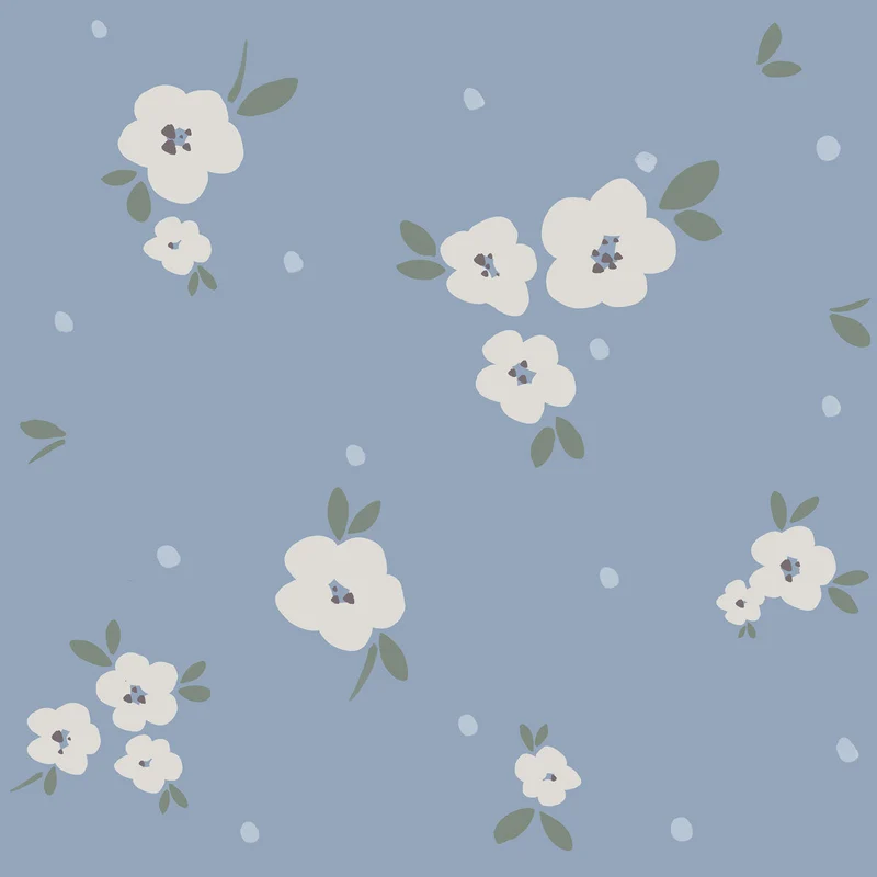 Dekornik Tapete Floral Draw Blau Streifen 50 x 280