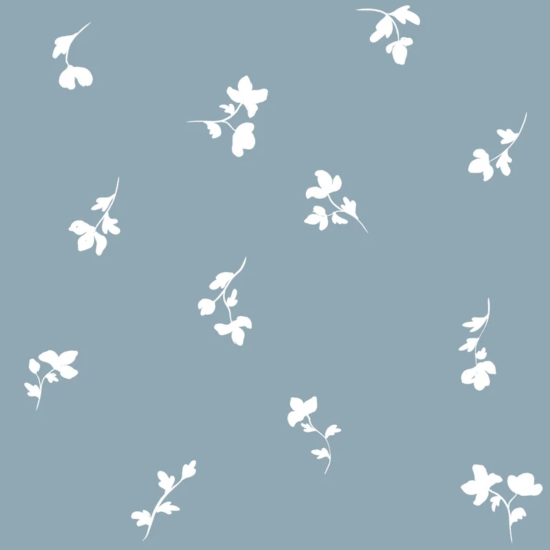 Dekornik Tapete Paris Blumen Blau Streifen 50 x 280