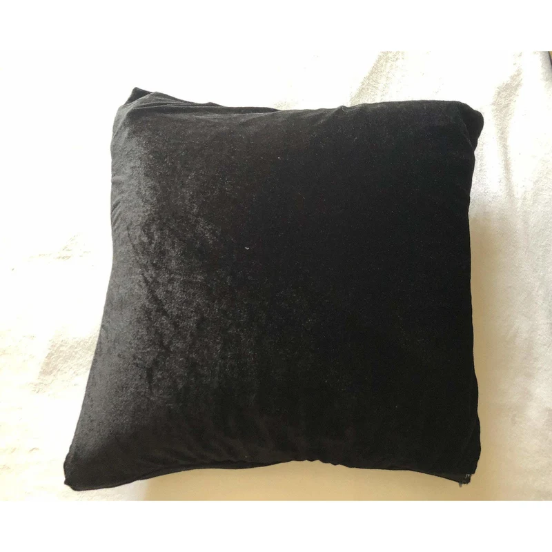 Black Velvet Pillow covers, Square Sofa Pillows