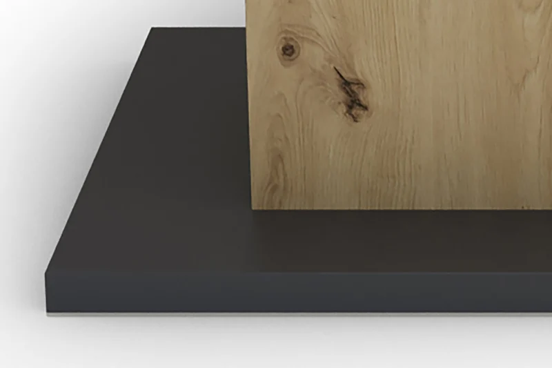 Esszimmertisch ATHEN / Light Atelier (Beton-Optik), Old Wood (Altholz-Optik) oder Artisan Eiche (Eiche-Optik) / großer Auszugstisch 160 cm bis 200 cm / Säulentisch mit Ausziehfunktion / Tisch mit Synchronauszug und Einlegeplatte / 160-200 x 90, H 75 cm