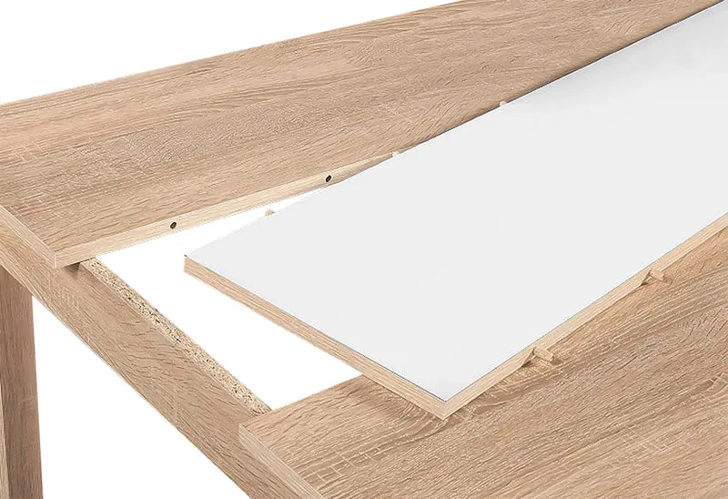 NORI Tisch, Breite 120, 140 oder 160 cm, Einlegeplatte schwarz/weiß, in Eiche-Optik, weiß oder Old-Wood-Optik
