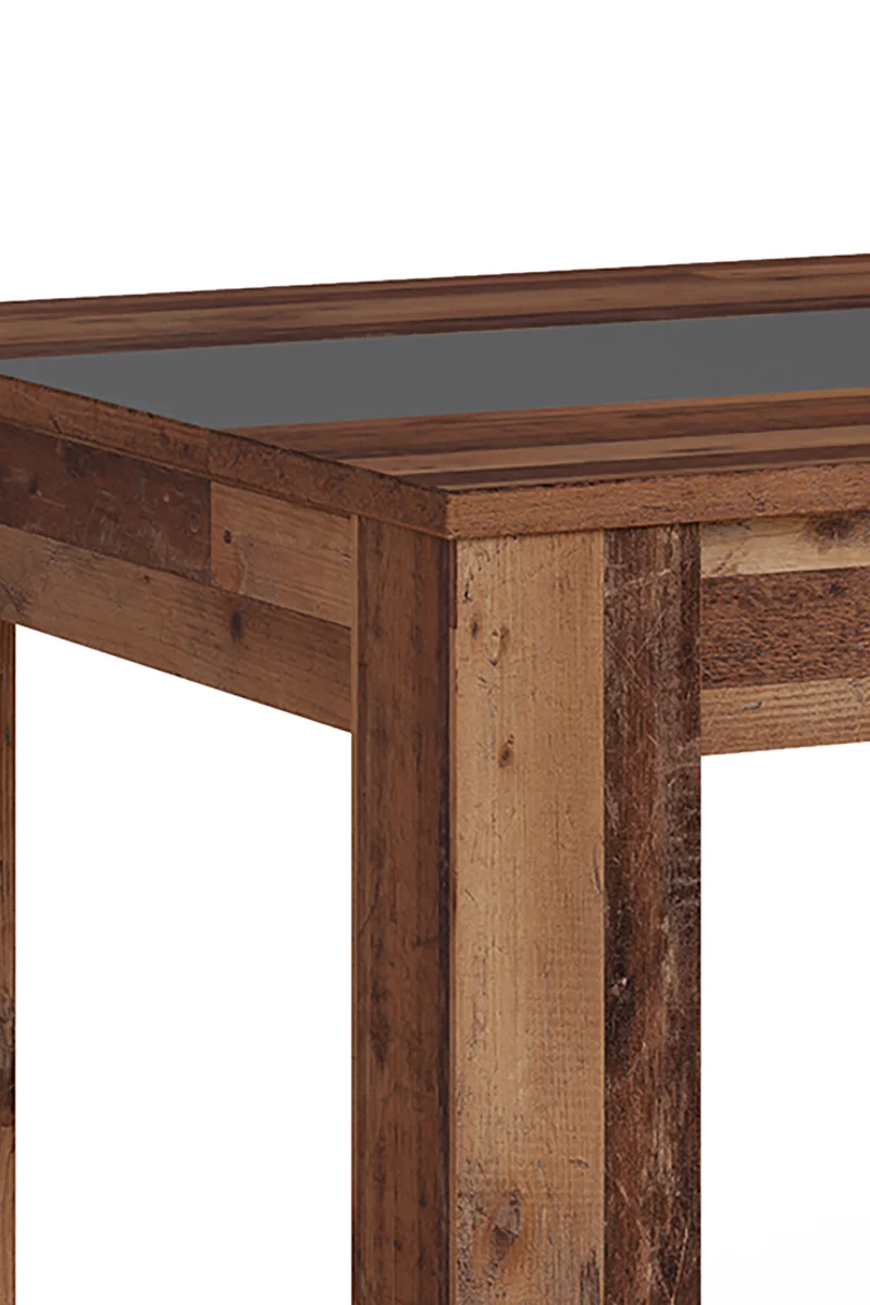 NORI Tisch, Breite 120, 140 oder 160 cm, Einlegeplatte schwarz/weiß, in Eiche-Optik, weiß oder Old-Wood-Optik