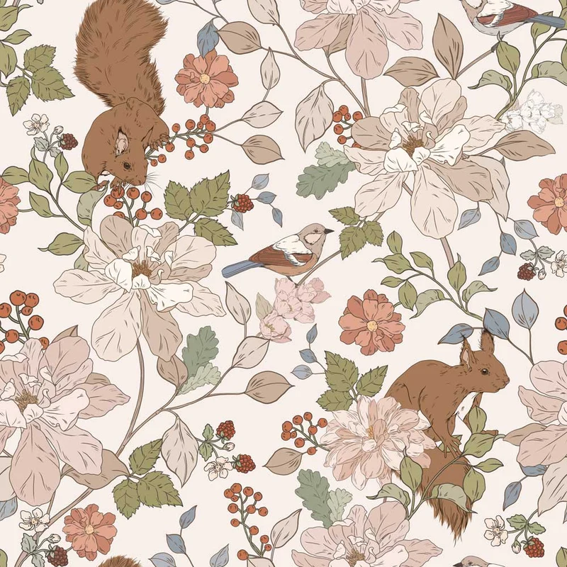 Dekornik Tapete Squirrels in the Woods Streifen 100 x 280