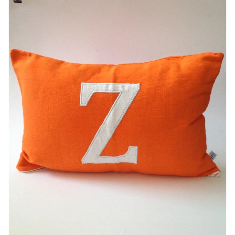 Orange pillows, Orange Letter Pillow