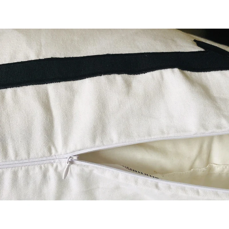 White Rectangle Long White Monogrammed Pillow Covers