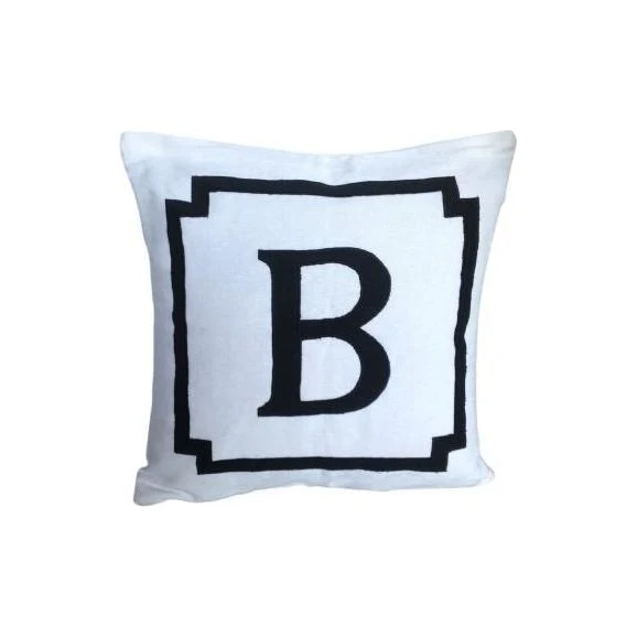 White Letter Throw Pillows, White Birthday Gift