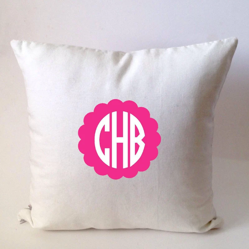 Monogrammed PillowsPersonalized Gift Under 25, Monogram Pillow, Dorm Decor, Personalized Gift, Unique Monogram Pillow Cover, Throw Pillow Cover, Girls Nursery