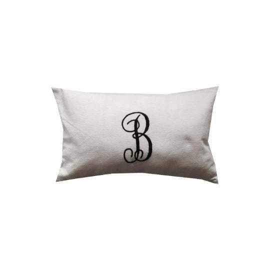 White Personalized Lumbar Monogram Sofa throw pillows, White Monogrammed throw pillow cover
