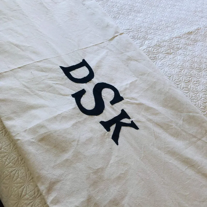 White Monogram Bedrunner, Monogram Beddinging Scarf
