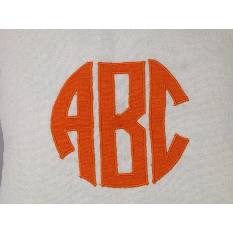 Monogrammed Sofa Pillows, White Monogram Throw Pillows