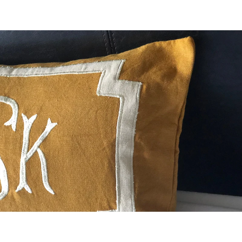 Fall Pillows, Wedding Gift, Monogrammed Lumbar Pillows