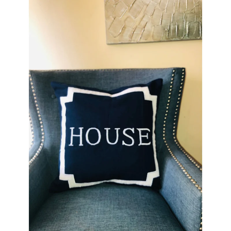 House Accent Pillow, Housewarming Gift, Home Navy Blue Pillows