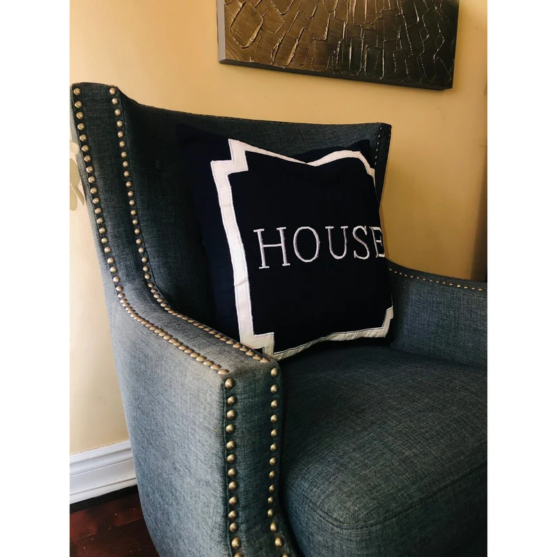 House Accent Pillow, Housewarming Gift, Home Navy Blue Pillows