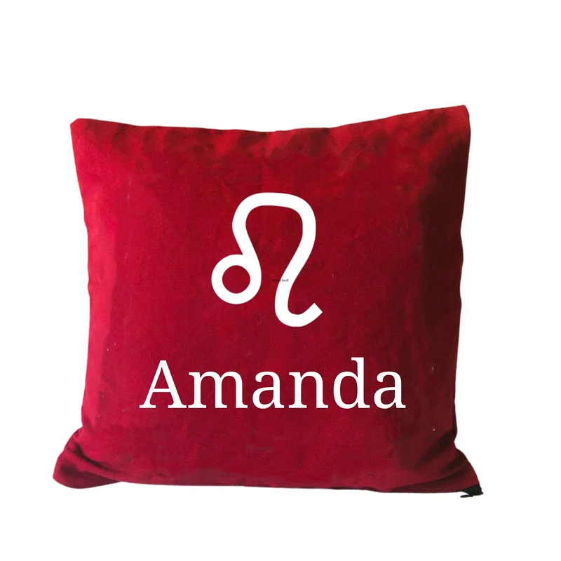 Personalized Leo zodiac gift pillow, Zodiac Personalized Pillow