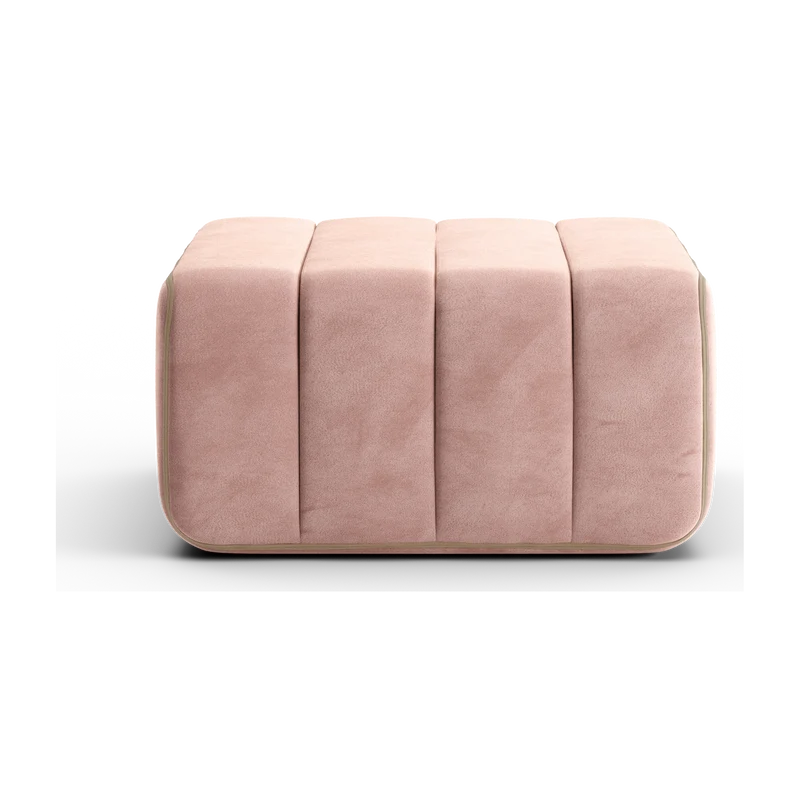 Module en tissu velours Barcelone rose 68x68x34cm Curt - Ambivalenz