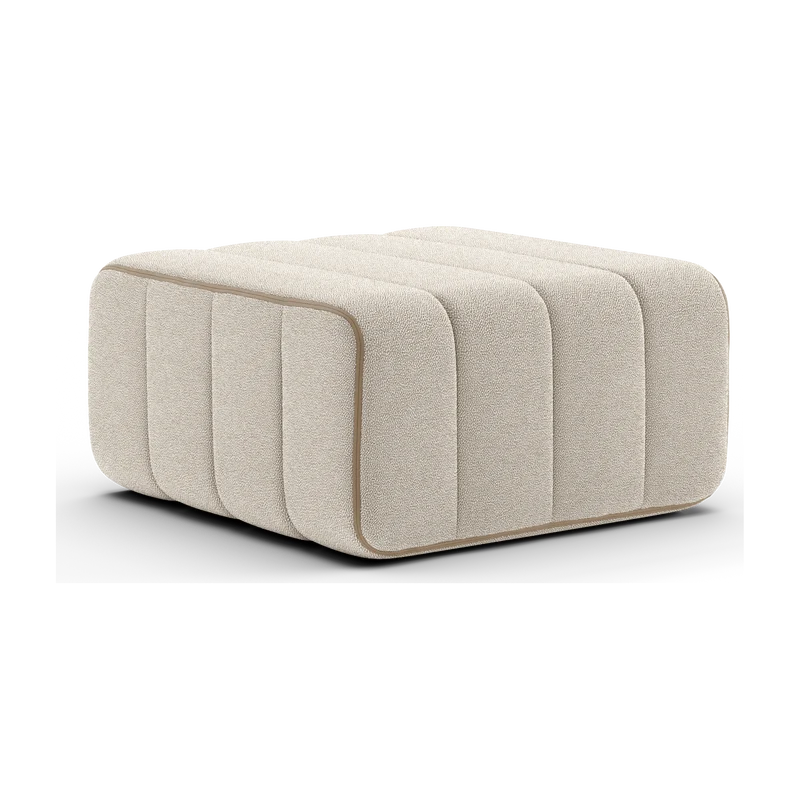 Module en tissu Sera en laine beige 68x68x34cm Curt - Ambivalenz