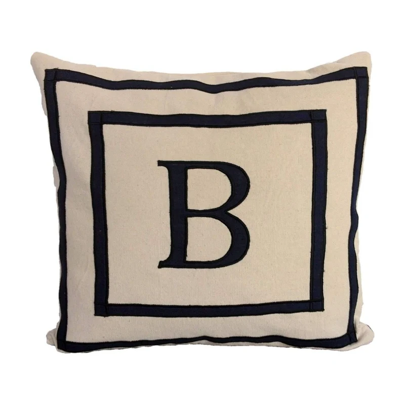 Monogram Applique Shams, Monogram Decorative Cushion Covers
