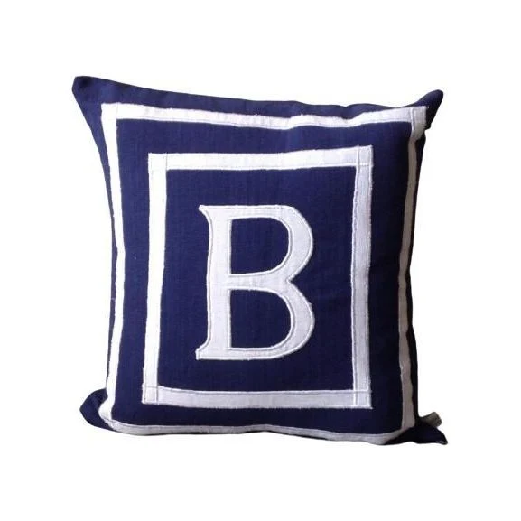 Monogram Applique Shams, Monogram Decorative Cushion Covers