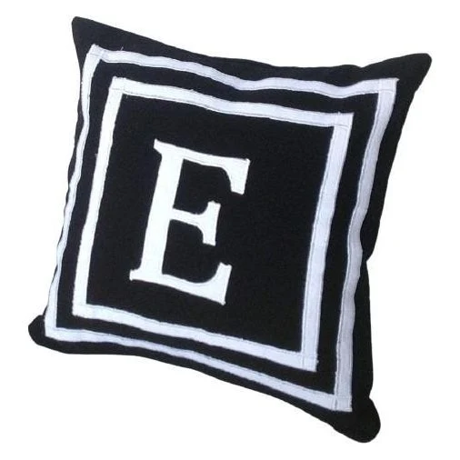 Monogram Applique Shams, Monogram Decorative Cushion Covers