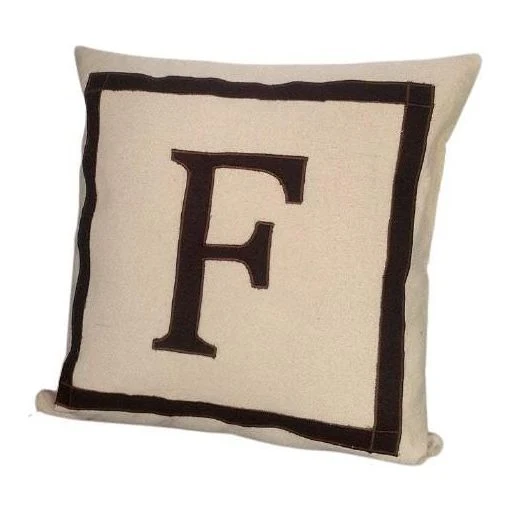 Square Ivory Brown 16x16 Pillows