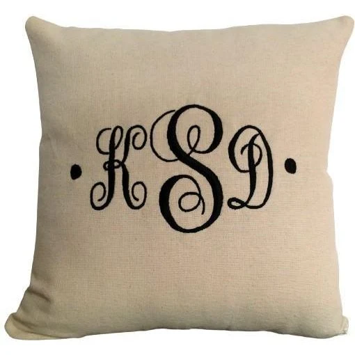 Monogram Pillow Shams, Monogram Euro Pillows