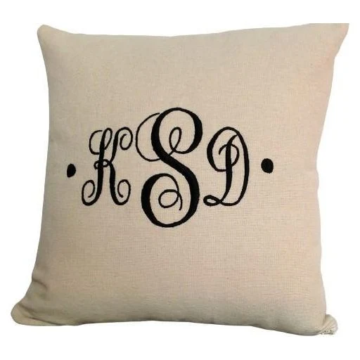 Monogram Pillow Shams, Monogram Euro Pillows