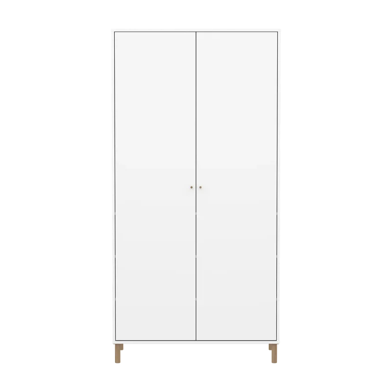 Flexa Saga Kleiderschrank, 2 Türen Weiss/Eiche