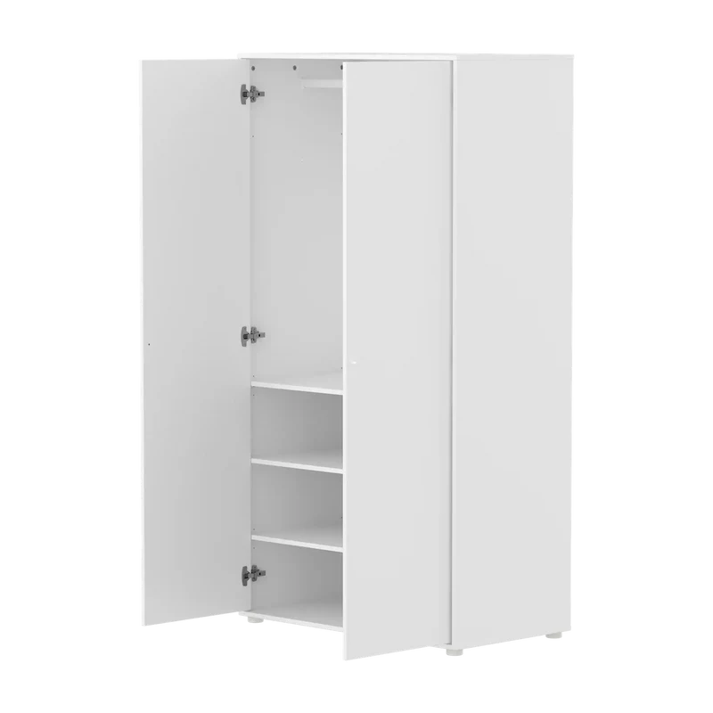 Flexa Saga Kleiderschrank, 2 Türen Weiss/Eiche