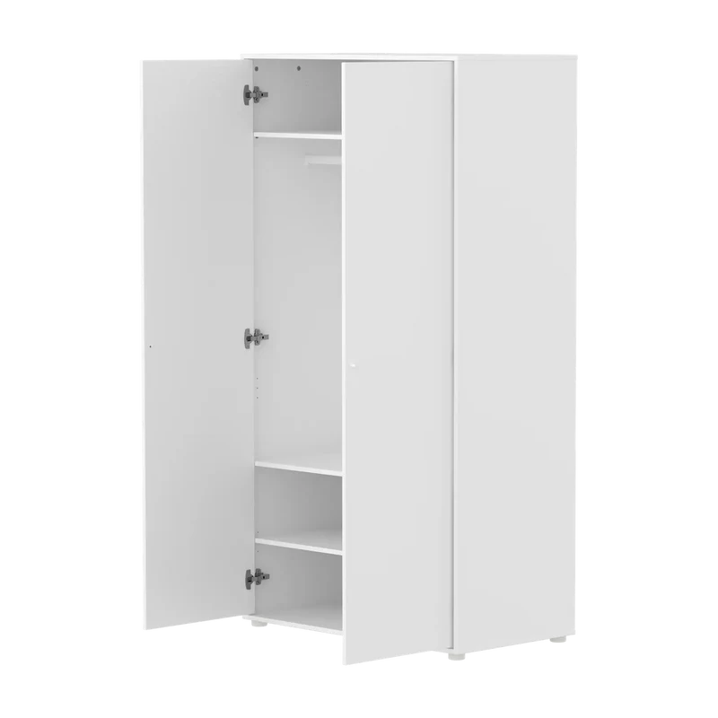 Flexa Saga Kleiderschrank, 2 Türen Weiss/Eiche