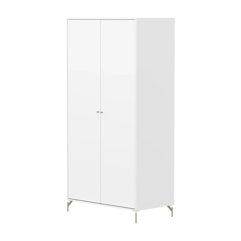 Flexa Saga Kleiderschrank, 2 Türen Weiss/Sand