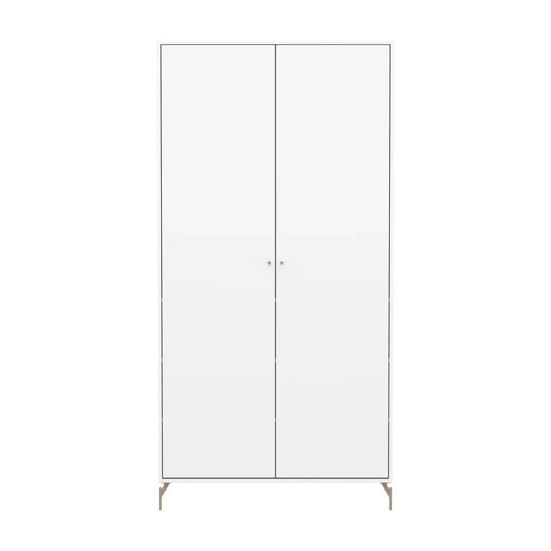 Flexa Saga Kleiderschrank, 2 Türen Weiss/Sand